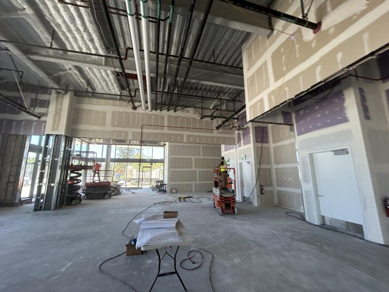 Commercial space stripped back to a shell