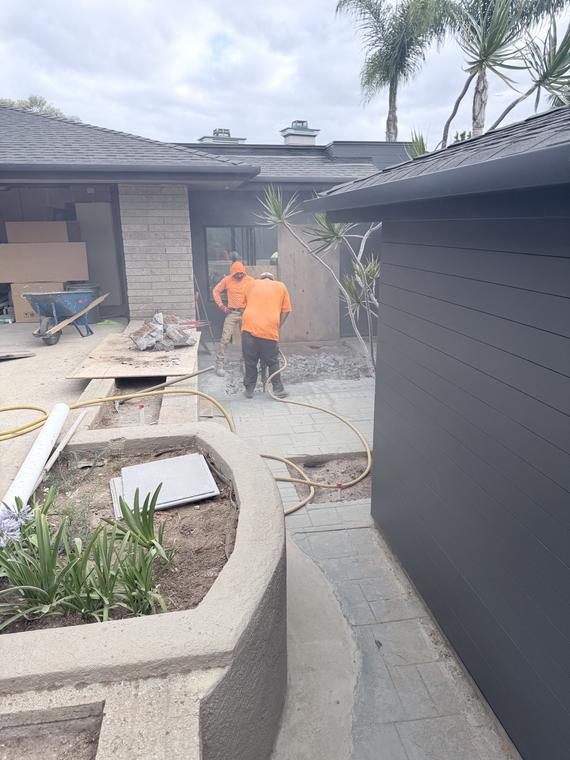 Concrete removal crew
