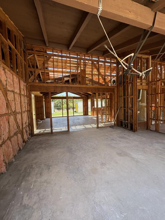 Interior strip-out to studs