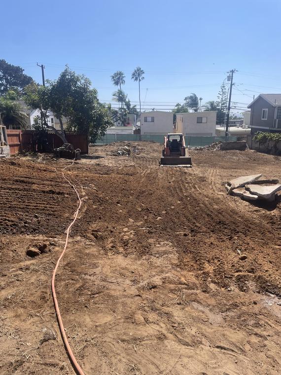 Cleared and graded lot